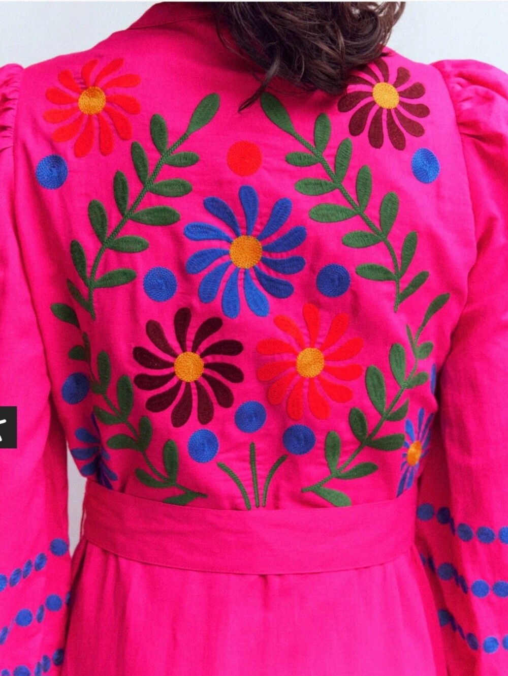 Boden NWT Pink Ava Linen Blend Floral Embroidered Dress Sz 2 Wedding Guest - Picture 14 of 14